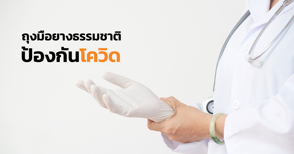 ถุงมือยางธรรมชาติกันโควิด