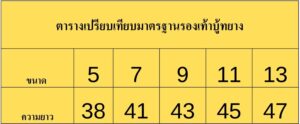 ไซส์รองเท้าบูทยาง