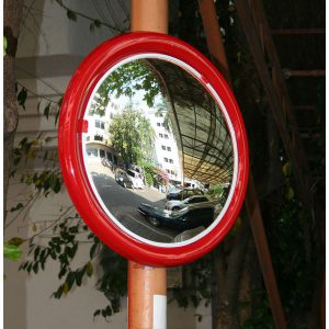 Curved polycarbonate glass with bracket