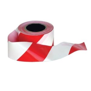 Euro tape, white-red, size 3 inches wide, 500 meters long