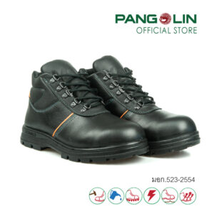 Ankle safety shoes, model 0203, PU sole with metal plates.