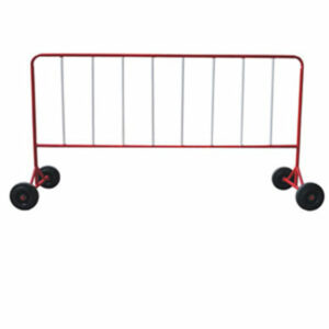 Barrier with wheels